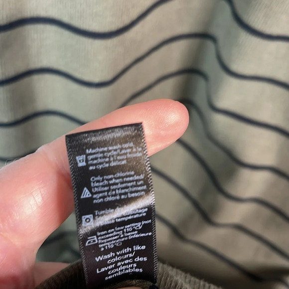 GEORGE Olive Green Ribbed  Bodycon Midi Tank Dress Striped Stretch Size M - Picture 9 of 11